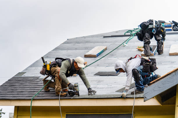 Professional Gutter Installation technician working in Edgerton, OH